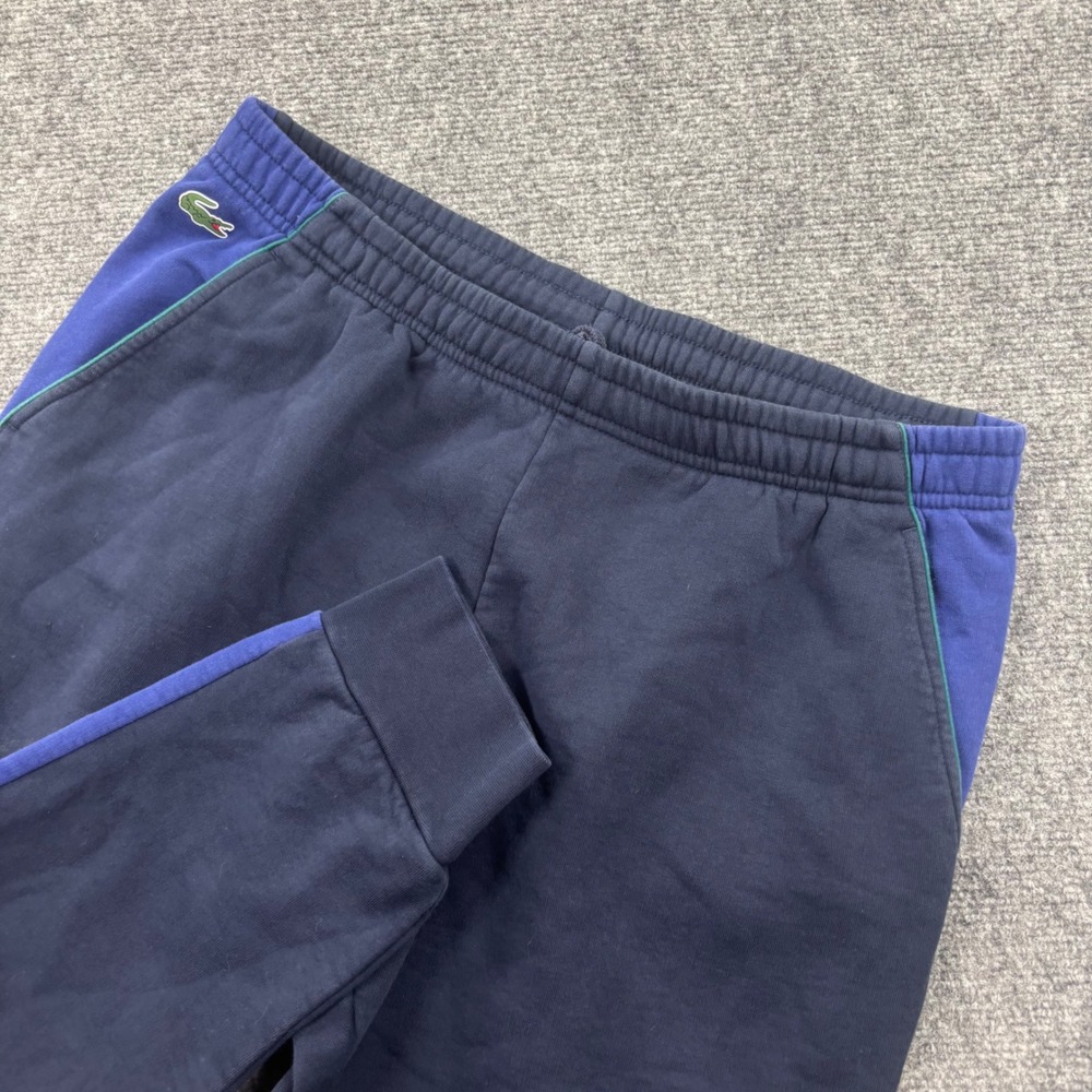 Lacoste Sport Joggers Size XL Navy Blue Colorblock Fleece Sweatpants‎ Men's